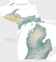 Michigan Fine Art Print Map