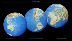 One World Lithograph Map