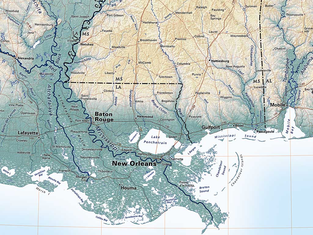 coastal plains map